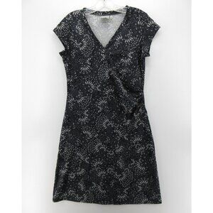Athleta Dress Small Wrap A-Line Performance Floral Stretch Cap Sleeve
